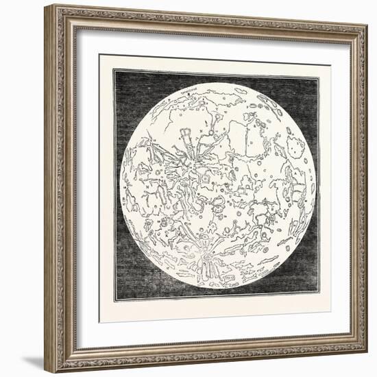 Map of the Moon 1833-null-Framed Giclee Print