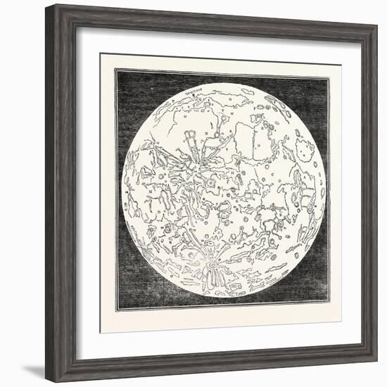 Map of the Moon 1833-null-Framed Giclee Print