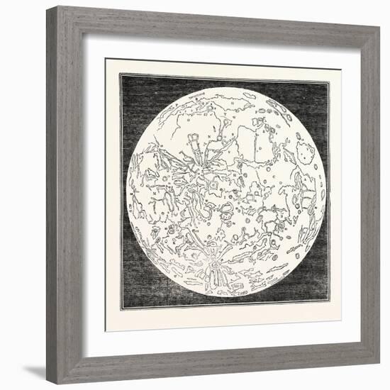 Map of the Moon 1833-null-Framed Giclee Print