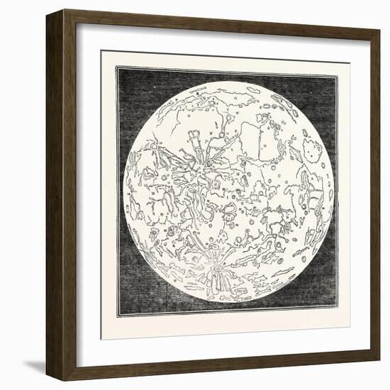 Map of the Moon 1833-null-Framed Giclee Print