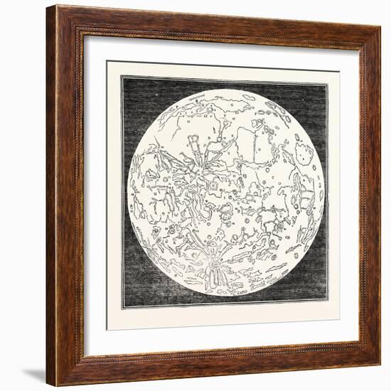 Map of the Moon 1833-null-Framed Giclee Print