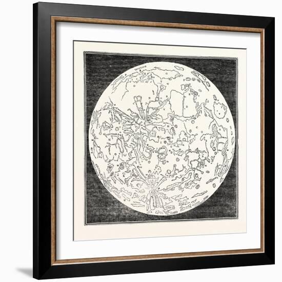 Map of the Moon 1833-null-Framed Giclee Print