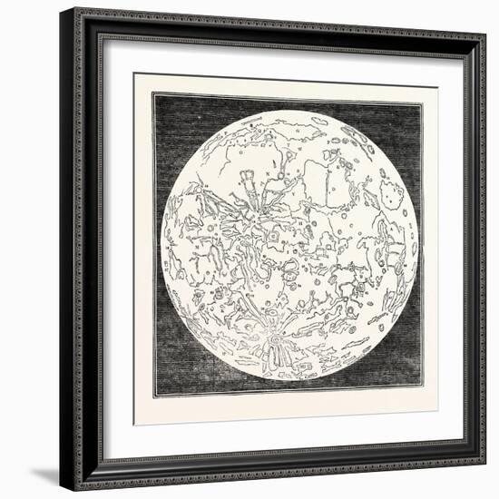 Map of the Moon 1833-null-Framed Giclee Print