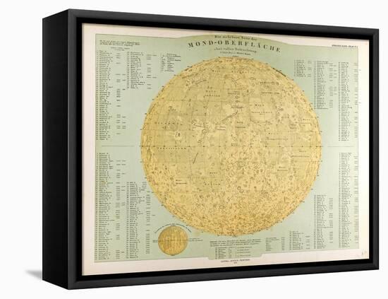 Map of the Moon, 1872-null-Framed Premier Image Canvas