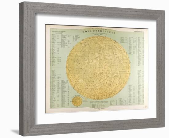 Map of the Moon, 1872-null-Framed Giclee Print