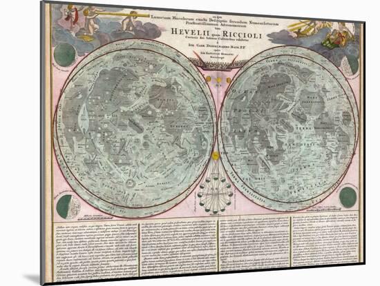 Map Of The Moon-Geographicus-Tabula Selenographica Moon Doppelmayr 1707-Vintage Lavoie-Mounted Giclee Print