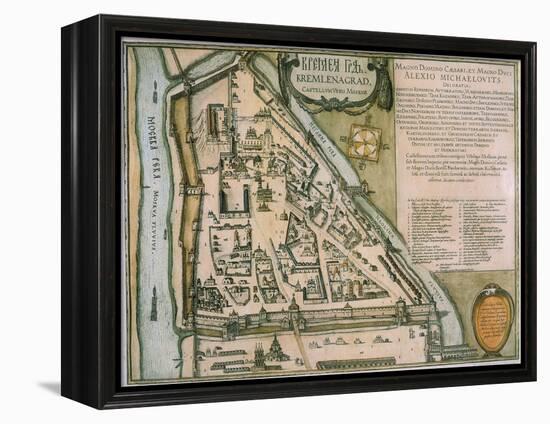 Map of the Moscow Kremlin (Castellum Urbis Moskva), Russia, 1597-Willem Janszoon Blaeu-Framed Premier Image Canvas