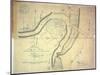 Map of the Mouth of the Chicago River, Illinois with the Plan of the Proposed Piers for Improving…-E. Harrison-Mounted Giclee Print