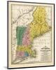 Map of the New England or Eastern States, c.1839-Samuel Augustus Mitchell-Mounted Art Print