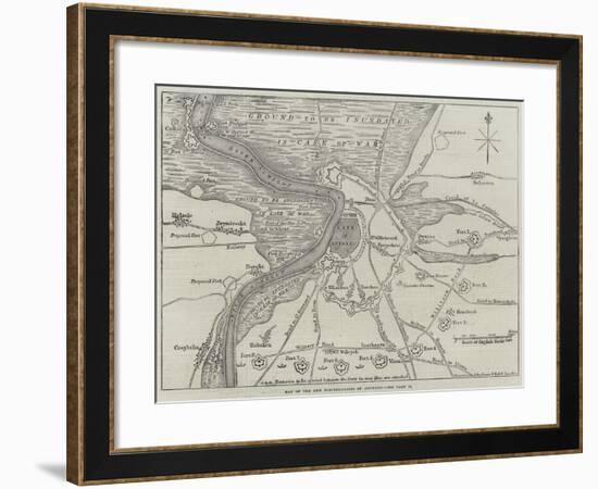 Map of the New Fortifications of Antwerp-John Dower-Framed Giclee Print