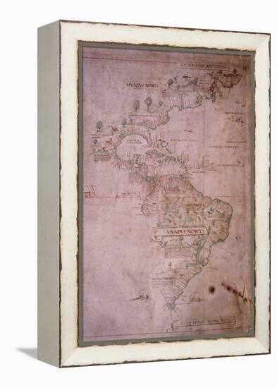 Map of the New World, C.1532-null-Framed Premier Image Canvas