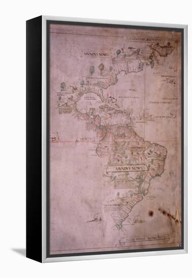 Map of the New World, C.1532-null-Framed Premier Image Canvas