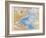 Map of the North Atlantic, 1872-null-Framed Giclee Print