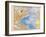 Map of the North Atlantic, 1872-null-Framed Giclee Print