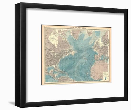 Map of the North Atlantic Ocean-Unknown-Framed Giclee Print