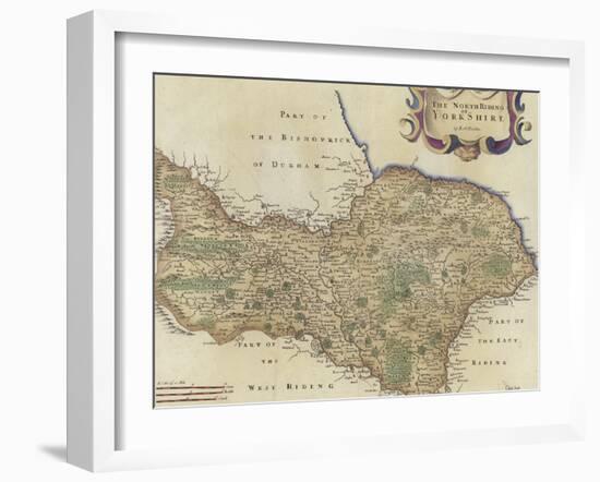 Map of the North Riding of Yorkshire-Robert Morden-Framed Giclee Print