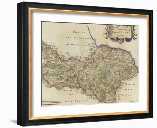 Map of the North Riding of Yorkshire-Robert Morden-Framed Giclee Print