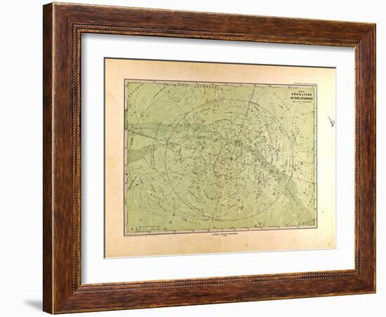 Map of the North Star Sky, 1872-null-Framed Giclee Print