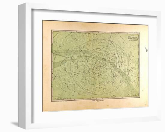 Map of the North Star Sky, 1872-null-Framed Giclee Print