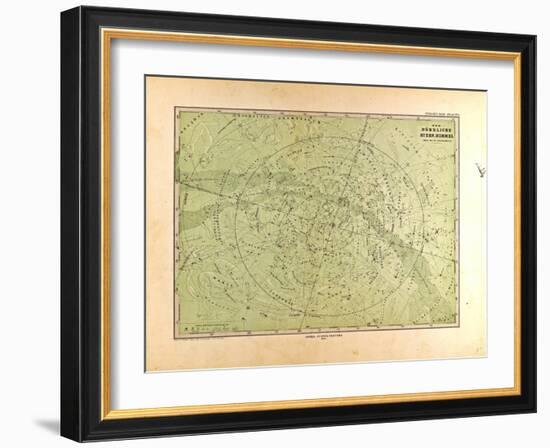 Map of the North Star Sky, 1872-null-Framed Giclee Print