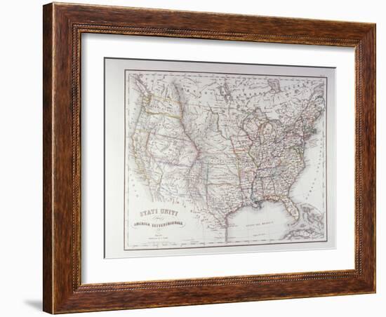 Map of the Northen United States-Fototeca Gilardi-Framed Photographic Print