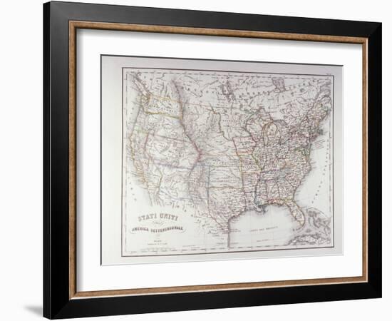 Map of the Northen United States-Fototeca Gilardi-Framed Photographic Print