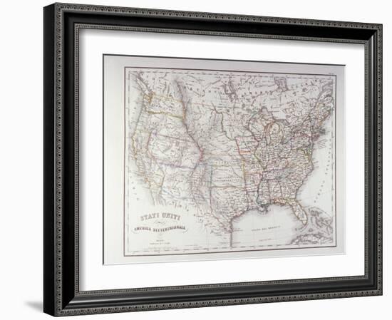Map of the Northen United States-Fototeca Gilardi-Framed Photographic Print