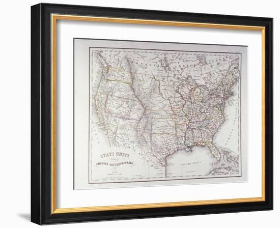 Map of the Northen United States-Fototeca Gilardi-Framed Photographic Print