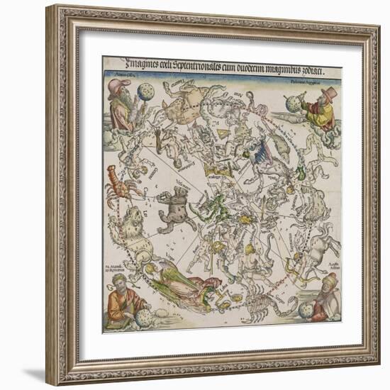 Map of the Northern Sky-Albrecht Dürer-Framed Giclee Print