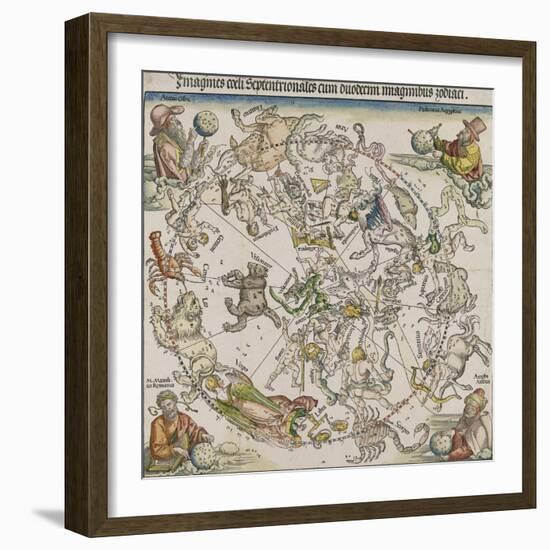 Map of the Northern Sky-Albrecht Dürer-Framed Giclee Print