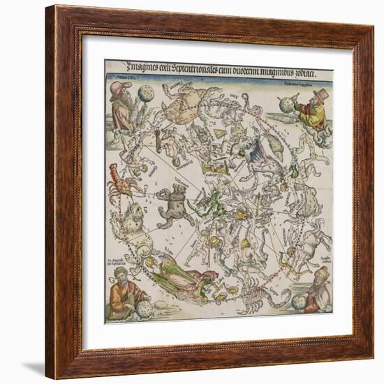 Map of the Northern Sky-Albrecht Dürer-Framed Giclee Print