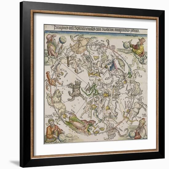 Map of the Northern Sky-Albrecht Dürer-Framed Giclee Print