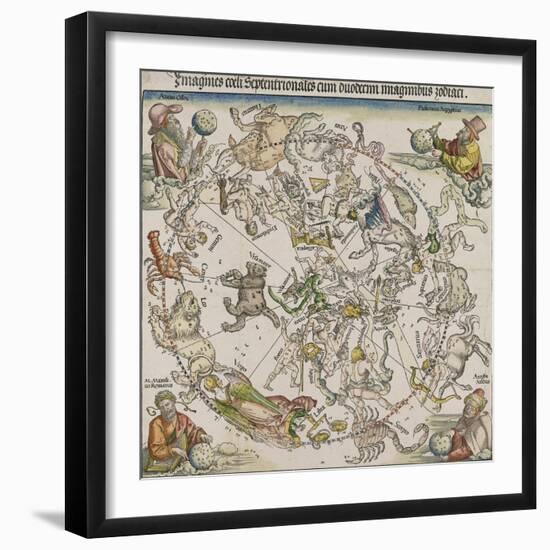 Map of the Northern Sky-Albrecht Dürer-Framed Giclee Print