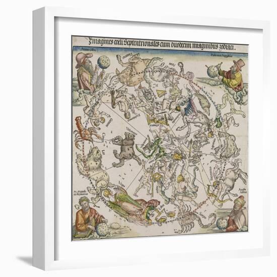 Map of the Northern Sky-Albrecht Dürer-Framed Giclee Print