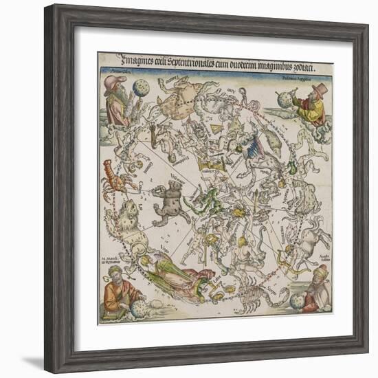 Map of the Northern Sky-Albrecht Dürer-Framed Giclee Print