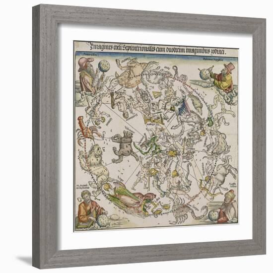 Map of the Northern Sky-Albrecht Dürer-Framed Giclee Print