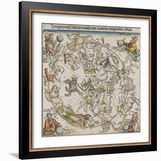 Map of the Northern Sky-Albrecht Dürer-Framed Giclee Print