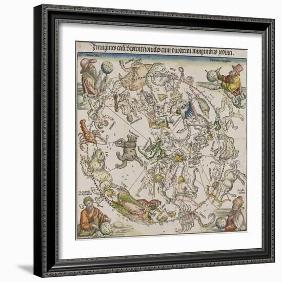 Map of the Northern Sky-Albrecht Dürer-Framed Giclee Print