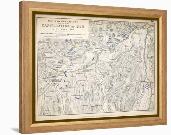 Map of the Operations Which Led to the Capitulation of Ulm, Published by William Blackwood and…-Alexander Keith Johnston-Framed Premier Image Canvas