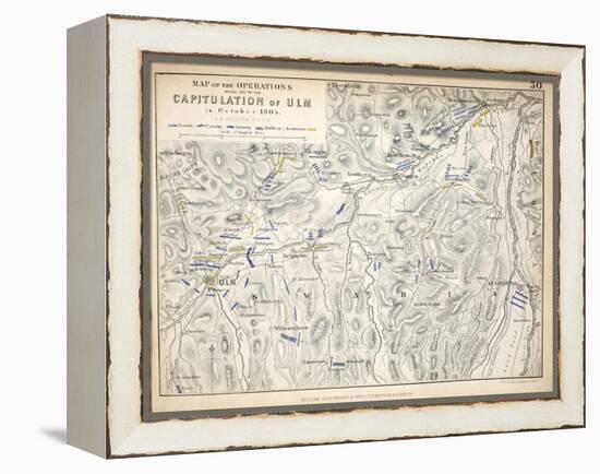 Map of the Operations Which Led to the Capitulation of Ulm, Published by William Blackwood and…-Alexander Keith Johnston-Framed Premier Image Canvas