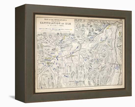 Map of the Operations Which Led to the Capitulation of Ulm, Published by William Blackwood and…-Alexander Keith Johnston-Framed Premier Image Canvas