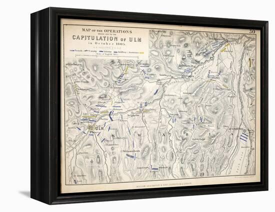 Map of the Operations Which Led to the Capitulation of Ulm, Published by William Blackwood and…-Alexander Keith Johnston-Framed Premier Image Canvas