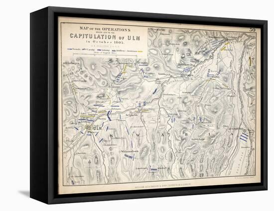 Map of the Operations Which Led to the Capitulation of Ulm, Published by William Blackwood and…-Alexander Keith Johnston-Framed Premier Image Canvas