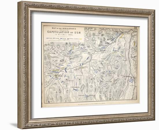 Map of the Operations Which Led to the Capitulation of Ulm, Published by William Blackwood and…-Alexander Keith Johnston-Framed Giclee Print