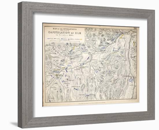 Map of the Operations Which Led to the Capitulation of Ulm, Published by William Blackwood and…-Alexander Keith Johnston-Framed Giclee Print