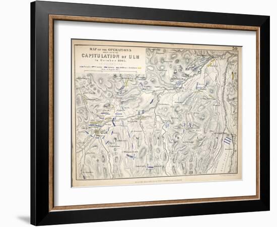 Map of the Operations Which Led to the Capitulation of Ulm, Published by William Blackwood and…-Alexander Keith Johnston-Framed Giclee Print