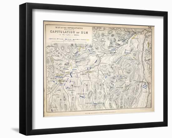 Map of the Operations Which Led to the Capitulation of Ulm, Published by William Blackwood and…-Alexander Keith Johnston-Framed Giclee Print