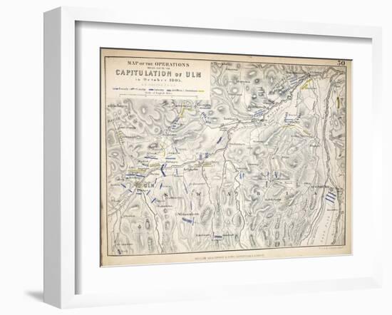 Map of the Operations Which Led to the Capitulation of Ulm, Published by William Blackwood and…-Alexander Keith Johnston-Framed Giclee Print