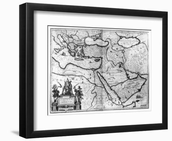 Map of the Ottoman Empire, from the "Atlas Novus"-Joannes Jansson-Framed Giclee Print