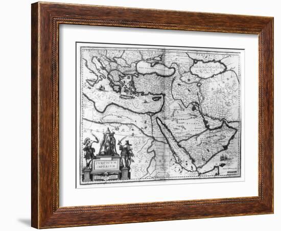 Map of the Ottoman Empire, from the "Atlas Novus"-Joannes Jansson-Framed Giclee Print